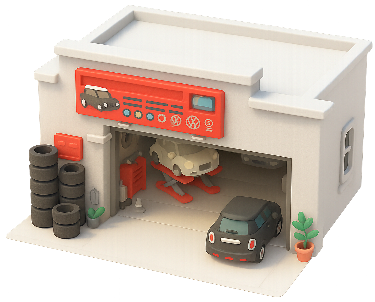 Illustration du garage automobile